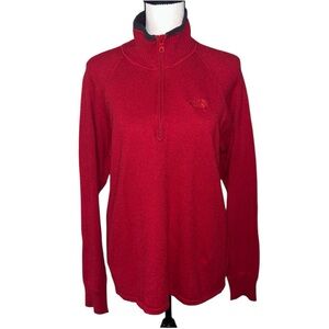 The North Face Red Quarter Zip Wool Sweater Men’s Size Small